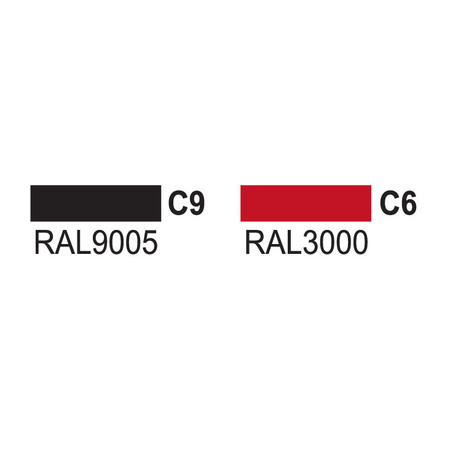 Elesa Black or red colour, I.622/55 N-12-C9 I.622-N